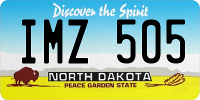 ND license plate IMZ505