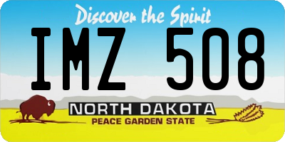ND license plate IMZ508