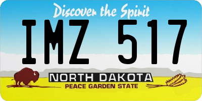 ND license plate IMZ517