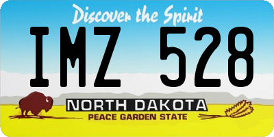 ND license plate IMZ528