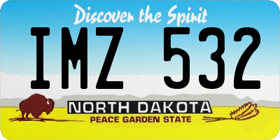 ND license plate IMZ532