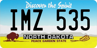 ND license plate IMZ535