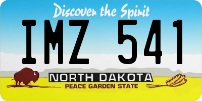 ND license plate IMZ541