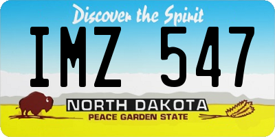 ND license plate IMZ547