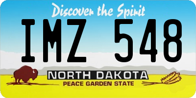 ND license plate IMZ548