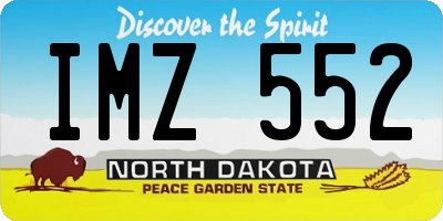 ND license plate IMZ552