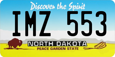 ND license plate IMZ553