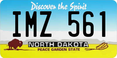 ND license plate IMZ561