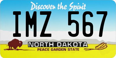 ND license plate IMZ567