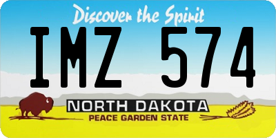 ND license plate IMZ574