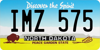 ND license plate IMZ575
