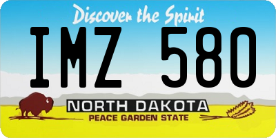 ND license plate IMZ580