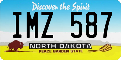 ND license plate IMZ587