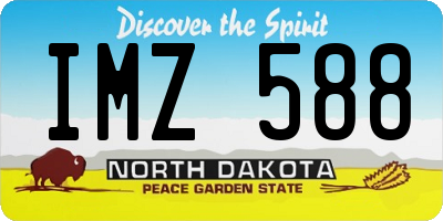 ND license plate IMZ588