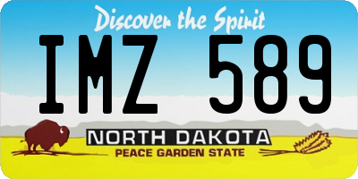 ND license plate IMZ589