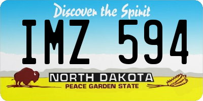 ND license plate IMZ594