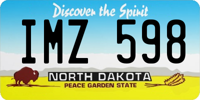 ND license plate IMZ598