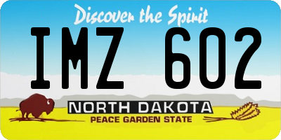 ND license plate IMZ602