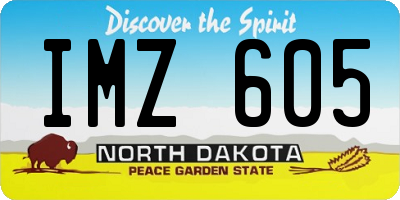 ND license plate IMZ605