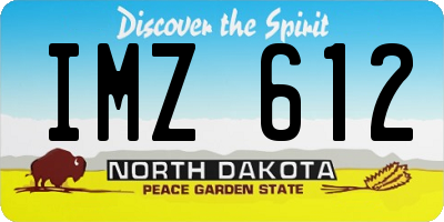 ND license plate IMZ612