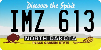 ND license plate IMZ613