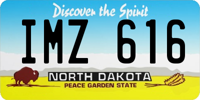 ND license plate IMZ616