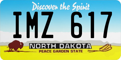 ND license plate IMZ617