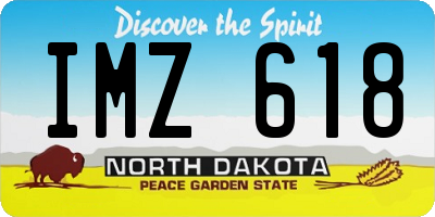ND license plate IMZ618