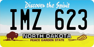 ND license plate IMZ623