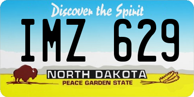 ND license plate IMZ629