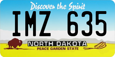 ND license plate IMZ635