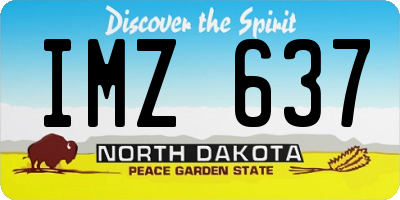 ND license plate IMZ637
