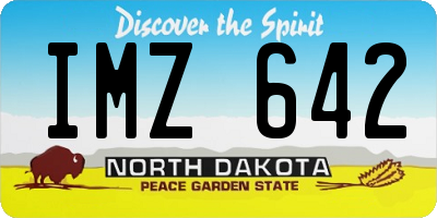 ND license plate IMZ642