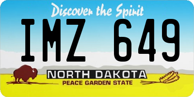ND license plate IMZ649