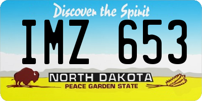 ND license plate IMZ653