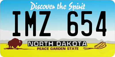 ND license plate IMZ654