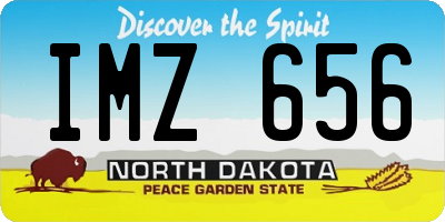 ND license plate IMZ656