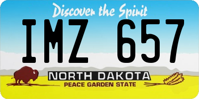 ND license plate IMZ657