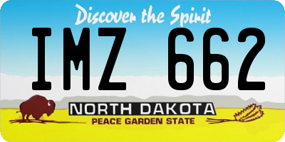 ND license plate IMZ662