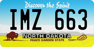 ND license plate IMZ663