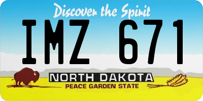 ND license plate IMZ671