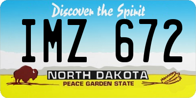 ND license plate IMZ672