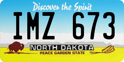 ND license plate IMZ673