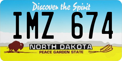 ND license plate IMZ674