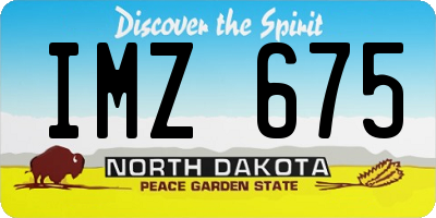 ND license plate IMZ675
