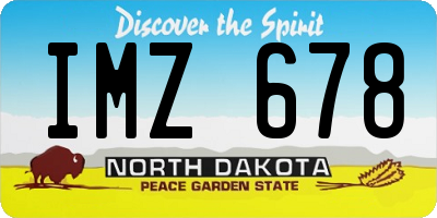 ND license plate IMZ678