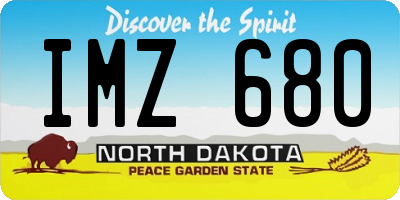 ND license plate IMZ680