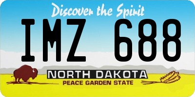 ND license plate IMZ688