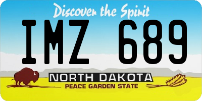 ND license plate IMZ689