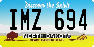 ND license plate IMZ694
